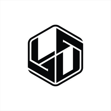 recommend clip art: LU Logo monogram hexagon shape with ornament abstract isolated outline design template
