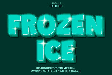 Frozen Editable Effect 3D Cartoon Style
