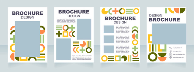 Modern architecture course blank brochure layout design. Vertical poster template set with empty copy space for text. Premade corporate reports collection. Editable flyer paper pages
