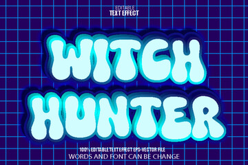 Witch Hunter Editable Text Effect 3D Flat Gradient Style