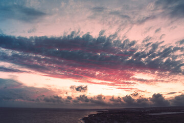 Sunset Sky on the beach in summer season