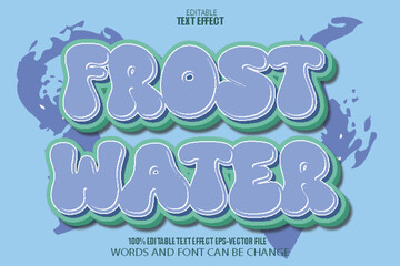 Frost Water Editable Text Effect 3D Cartoon Style