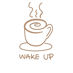 Coffee cup art PNG 2023070604