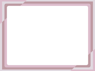秋色ピンクのシンプルなラインフレーム