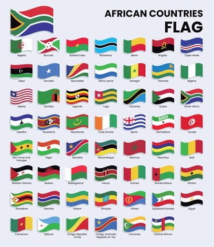 African Countries flags collection