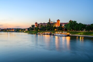Obraz premium Wawel castle landmark in Krakow Poland.