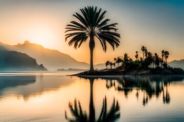 Fototapeta na wymiar Beautiful palm tree 