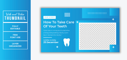 Dental Care Promotional Video Thumbnail | High-Quality Dental Images for Advertising