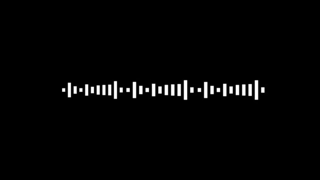 Audio Project Visualization, The animated sound wave on a black background 4k 60fps