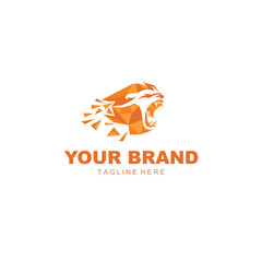 roaring lion elegant logo