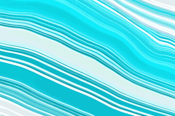 Pastel cyan mint liquid marble watercolor background with white lines and brush stains.