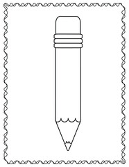 Back To School Activity Book Coloring Alphabet isolated on white background vector cartoon