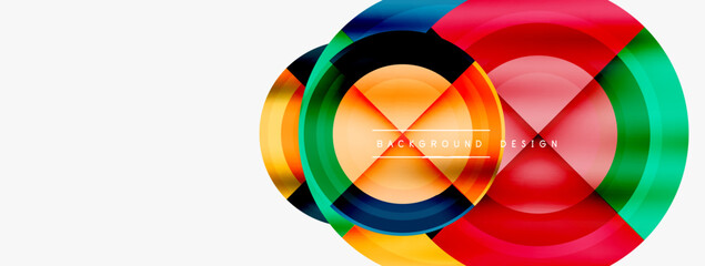 Obraz premium Creative circle geometric abstract background
