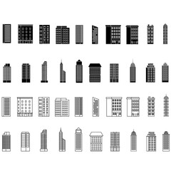 Skyscraper icon vector. Building illustration sign. high-rise building symbol. architecture logo. © Denys