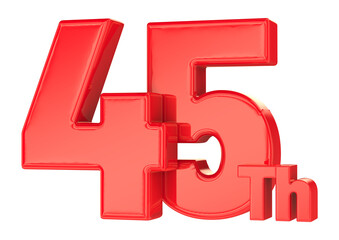 Number Anniversary 3D Render