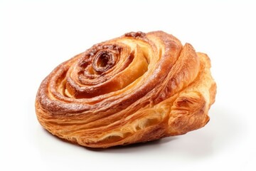 Baked spiral pastry food. Generate Ai