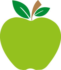 green apple isolated on white