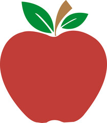 red apple illustration