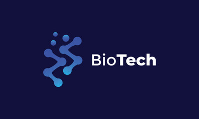 Logo vector technology blue concept global network digital web system intelligence software connection