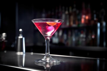 Cosmopolitan cocktail counter. Generate Ai