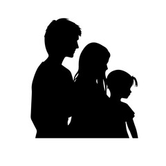 family silhouette illustration 