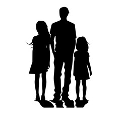 family silhouette illustration 