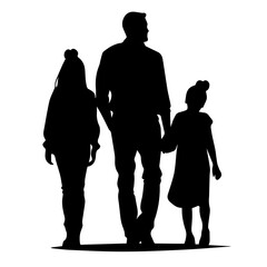 family silhouette illustration 