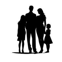 family silhouette illustration 
