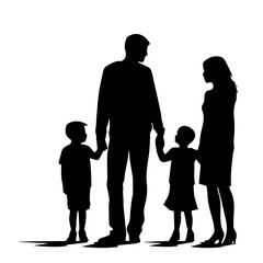 family silhouette illustration 