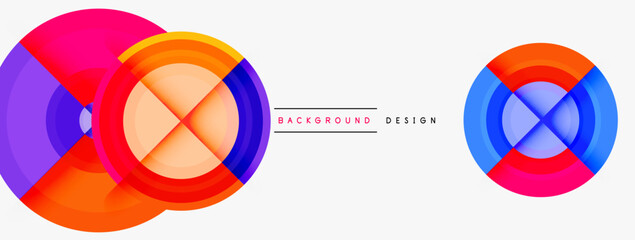 Creative circle geometric abstract background