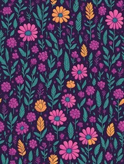 seamless pattern with flowers