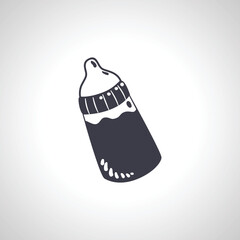 feeding bottle icon. Newborn infant baby milk bottle icon.