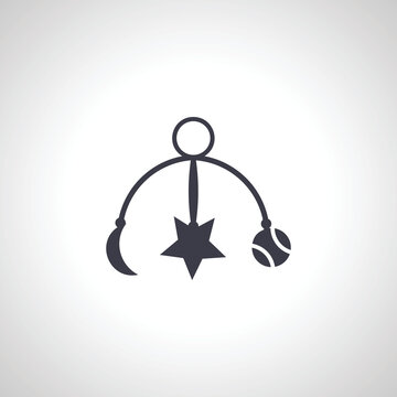 recommend clip art: Baby crib hanging toys icon