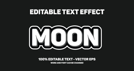 moon 3d text effect teamplate