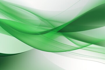 Abstract wave background. Illustration. Can be used for advertising, presentation, web background. Green  colored waves. Generative AI