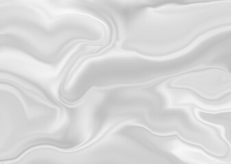 White Silk Fabric Background. Shiny Delicate Folded Satin. Abstract Layout with White and Gray Blurry Wavy Lines. Abstract Illustration With a Rippled Surface That Looks Like a Fine Shimmering Silk.