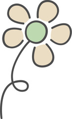 Flower icon, Flower icon simple cartoon style.