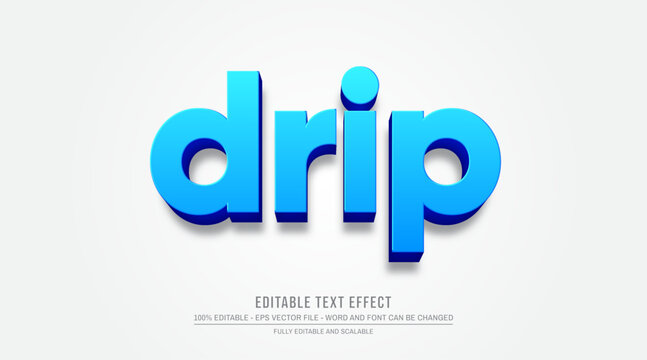 Water drip editable text effect