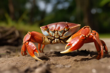 Crab in nature, national geography, Wide life animals. AI Generated.