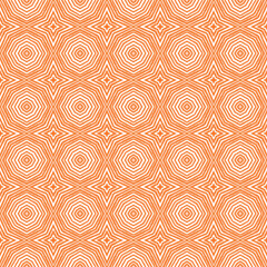 Tiled watercolor pattern. Orange symmetrical