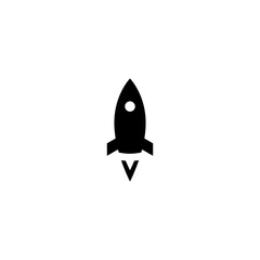 Rocket Launched Icon Logo Template Illustration Design