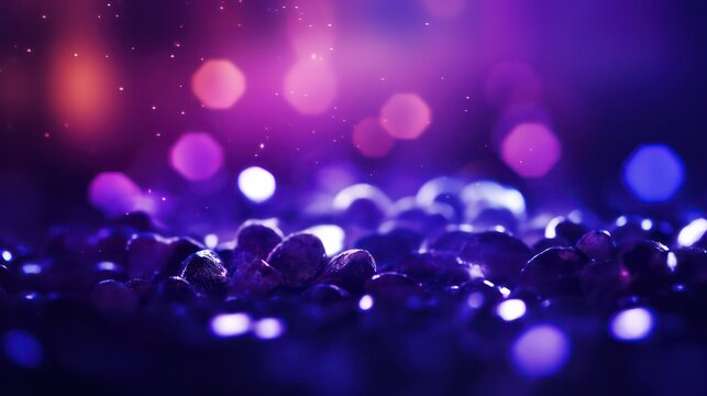 dark purple bokeh glitter shinning background © Usablestores