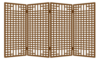 Traditional Japan Korea China ornament wood frame pattern. Asian door window antique.