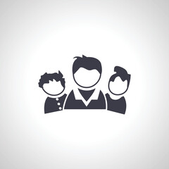 target audience icon. group of young people icon.