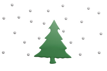 christmas tree with snowflakes