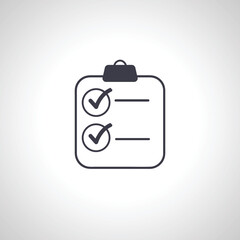 clipboard icon. clipboard with check mark icon. checklist icon