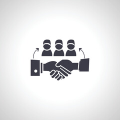 outsource team agreement icon.