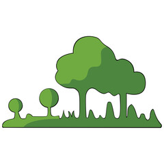 Go green environment clipart vector flat design on transparent background, save world concept isolated clipping path element