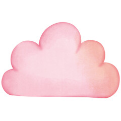 Single pink sweet cloud illustration