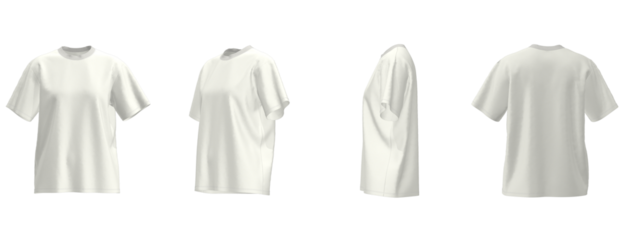Blank 3d white woman t shirt template isolate